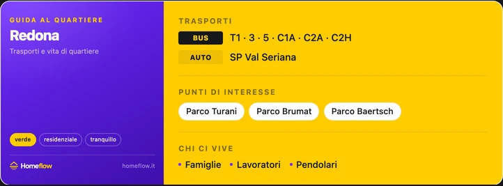 Trasporti e POI Redona